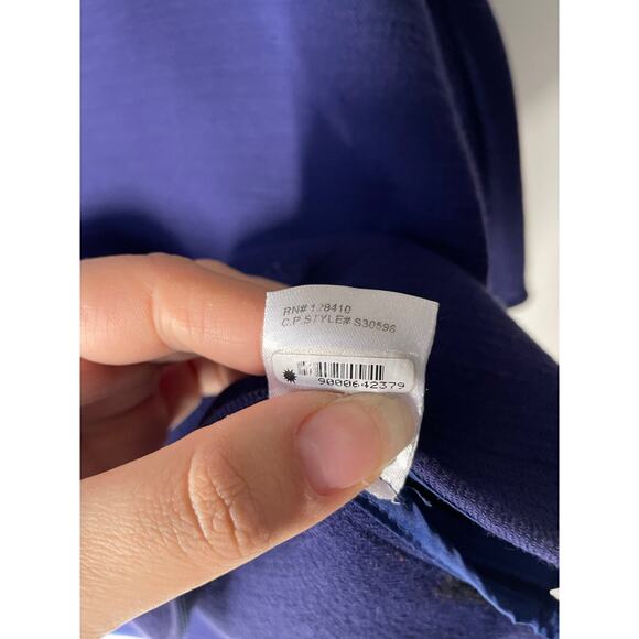 Ann Mashburn Double Knit Thick Bell Sleeve V-neck Pullover Blouse Top Large - Picture 6 of 8